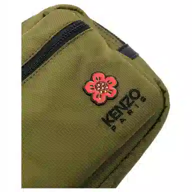 KENZO Nylon Crossbody Waist Bag Khaki
