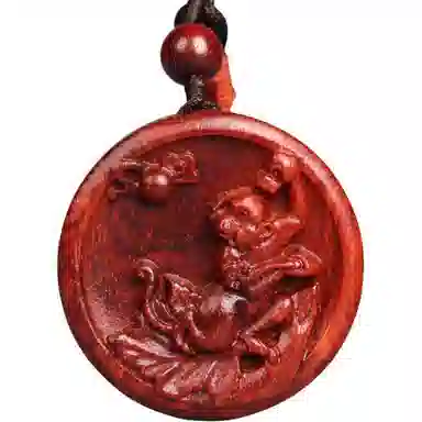 工匠一族 十二生肖牌木作挂件平安无事牌 紫檀属 吊坠 男女同款情侣款