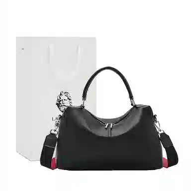 老人头 休闲百搭通勤 牛皮拼合成革 手提包 女款 多色