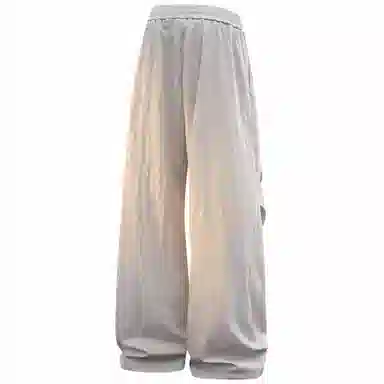 大卫贝肯 宽松简约纯色系带休闲裤 男女同款