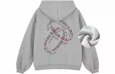 FREO3N SS23 Ring Retro Gothic Letter Print Hoodie