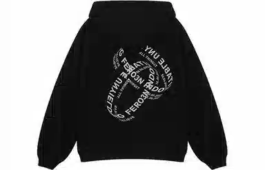 FREO3N SS23 Ring Retro Gothic Letter Print Hoodie