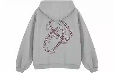FREO3N SS23 Ring Retro Gothic Letter Print Hoodie
