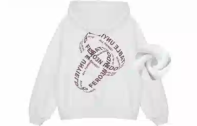 FREO3N SS23 Ring Retro Gothic Letter Print Hoodie