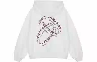 FREO3N SS23 Ring Retro Gothic Letter Print Hoodie