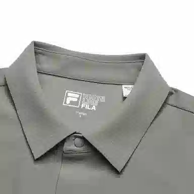 FILA White Series Polo Shirt Grey Brown