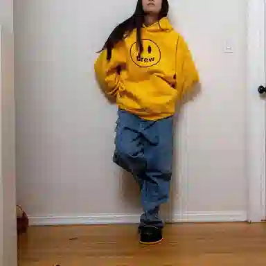 Drew House Mascot Hoodie Golden Yellow Logo