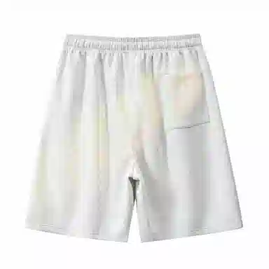 物质公式 美式复古简约学生党纯色基础款日系宽松百搭透气中腰潮牌篮球跑步运动薄款速干沙滩裤系带抽绳直筒五分裤休闲短裤 男女同款