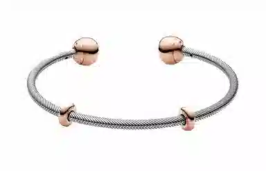 Pandora Moments Open Bangle Rose Gold