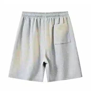 物质公式 美式复古简约学生党纯色基础款日系宽松百搭透气中腰潮牌篮球跑步运动薄款速干沙滩裤系带抽绳直筒五分裤休闲短裤 男女同款