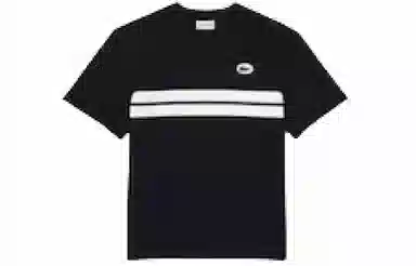 Lacoste Striped Logo T-Shirt Blue