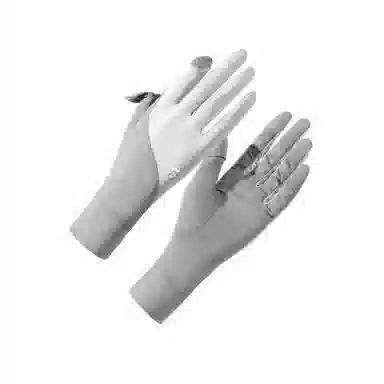 浪莎 防紫外线夏季薄款冰丝防滑可触屏骑行开车运动户外遮阳透气 轻薄 防晒手套 女款