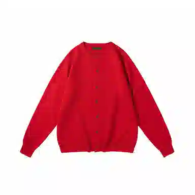 我是大卫 深灰色圆领轻奢开衫男士秋冬季韩系轻熟风百搭保暖外套针织衫 男女同款