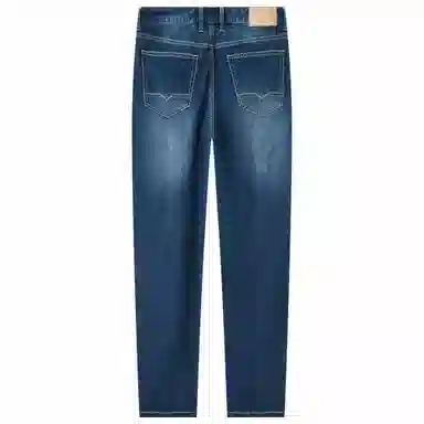 九牧王男裤专家 新凉感系列 百搭舒适微弹修身牛仔裤 男款 藏青