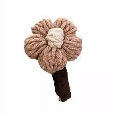 蒙妮 毛绒花朵电话线头饰 布料/毛线 发圈 男女同款情侣款