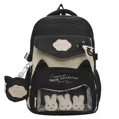 彤彤兔 书包可爱韩版风撞色大容 尼龙 双肩包 男女同款情侣款 多色