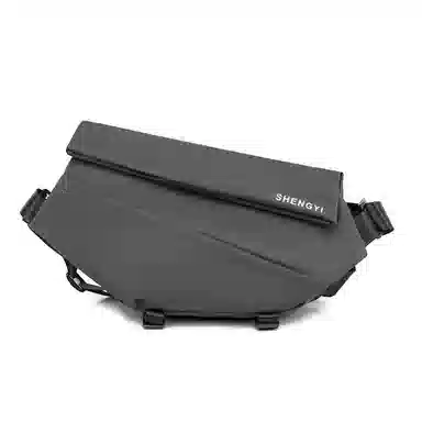 德力熊 机能机车挎包 牛津布 胸包 常规 男款 银色/灰色/黑色