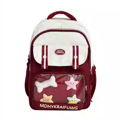 彤彤兔 高颜值简约时尚 尼龙 双肩包 常规 男女同款情侣款 多色