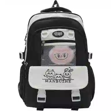 彤彤兔 高颜值可爱小清新撞色 帆布 双肩包 男女同款情侣款 多色