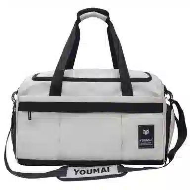 德力熊 干湿分离训练大容量短途旅行包 尼龙 健身包 男女同款情侣款 黑色/粉色/灰色/红色/黄色/蓝色/青绿色