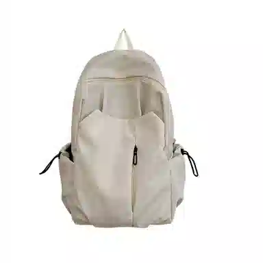 彤彤兔   简约纯色森系校园 尼龙 双肩包 大号 男女同款情侣款 多色