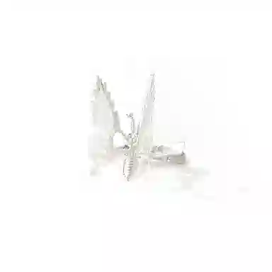 如花梦 古装蝴蝶颤枝日常发饰韩式边夹汉服森系头饰弹簧 合金 发夹 女款