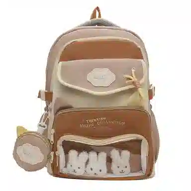 彤彤兔 书包可爱韩版风撞色大容 尼龙 双肩包 男女同款情侣款 多色