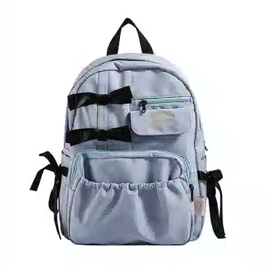 彤彤兔 日系少女学院风百搭可爱蝴蝶结 尼龙布 双肩包 男女同款情侣款 多色