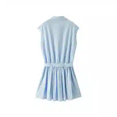 森马 纯色合身文艺无袖连衣裙 女款