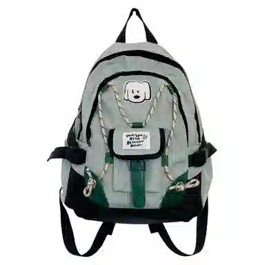 彤彤兔 高颜值小众设计 尼龙 双肩包 男女同款情侣款 绿色