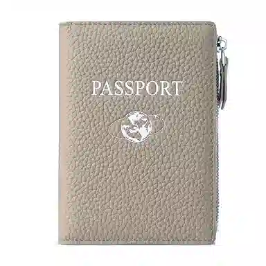 彤彤兔 多功能旅游机票夹 头层牛皮 护照包钱包卡包 男女同款情侣款 大象灰色\粉色\蓝色\绿色\红色\黑色