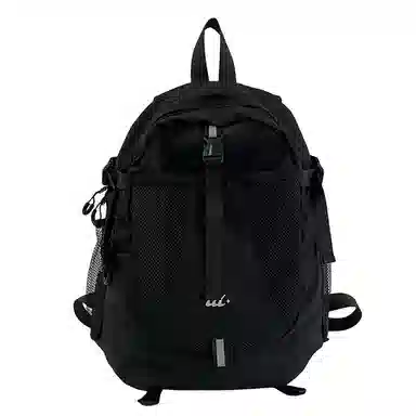 彤彤兔 韩版背包潮流 牛津布 双肩包 男女同款情侣款 灰色/黑色