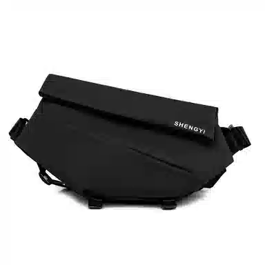 德力熊 机能机车挎包 牛津布 胸包 常规 男款 银色/灰色/黑色