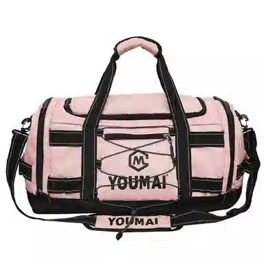 德力熊 短途斜挎包大容量 尼龙布 健身包 男女同款情侣款 黑色\粉色\卡其色\蓝色\黄色\白色\青绿色