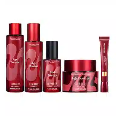 梦妆 山茶凝时多肽水乳洁面霜眼霜护肤套装 滋润补水 五件套