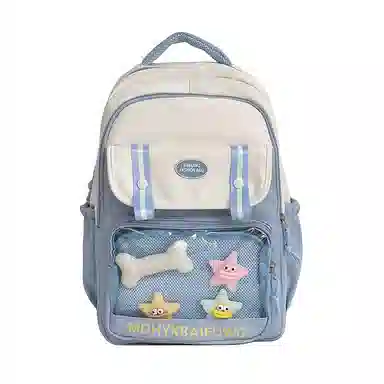 彤彤兔 高颜值简约时尚 尼龙 双肩包 常规 男女同款情侣款 多色