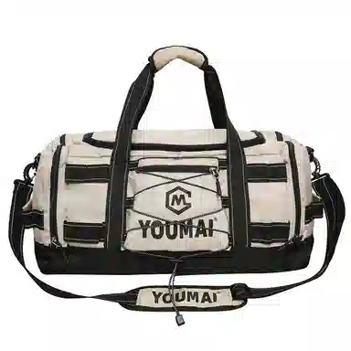 德力熊 短途斜挎包大容量 尼龙布 健身包 男女同款情侣款 黑色\粉色\卡其色\蓝色\黄色\白色\青绿色