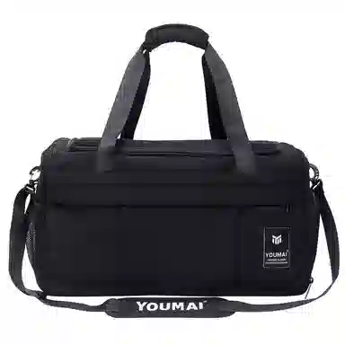 德力熊 干湿分离训练大容量短途旅行包 尼龙 健身包 男女同款情侣款 黑色/粉色/灰色/红色/黄色/蓝色/青绿色