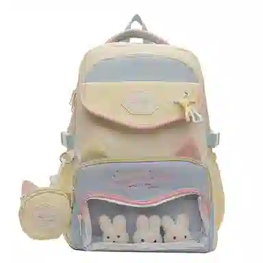 彤彤兔 书包可爱韩版风撞色大容 尼龙 双肩包 男女同款情侣款 多色