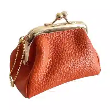 彤彤兔 创意迷你收纳口 头层牛皮 零钱包 女款 黑色/米白色/卡其色/土黄色/黄色/橙色