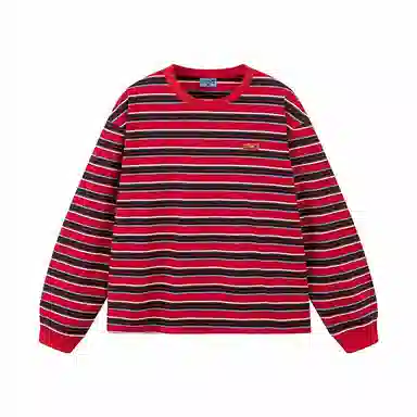 Mr. Jiangnan Vintage Logo Striped Long Sleeve Tee