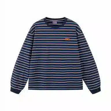 Mr. Jiangnan Vintage Logo Striped Long Sleeve Tee