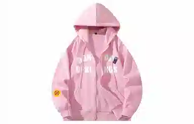 王者荣耀 美式复古创意字母涂鸦设计简约休闲宽松多巴胺连帽夹克外套 男女同款