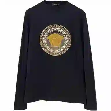 Versace Logo Crewneck Sweatshirt Black