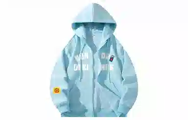 王者荣耀 美式复古创意字母涂鸦设计简约休闲宽松多巴胺连帽夹克外套 男女同款