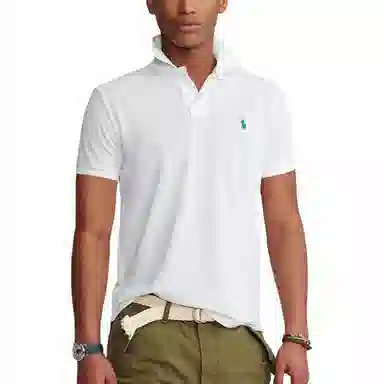 Polo Ralph Lauren Logo Embroidered Polo Shirt White