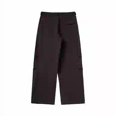 膨胀潮牌 弹力褶皱阔腿宽松纯色复古舒适百搭休闲裤 男女同款