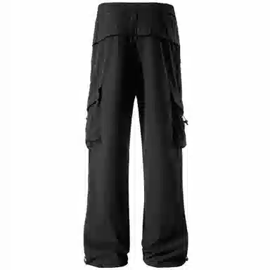 稻草人 美式高街潮流复古系带无性别主义凉感速干亲肤舒适防紫外线高级感纯色简约时尚大口袋通勤户外耐磨机能休闲工装裤 男女同款