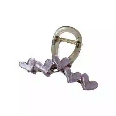 彤彤兔 高级感爱心抓夹鲨鱼夹后脑勺卡子简约百搭头饰发饰 亚克力 发夹 女款