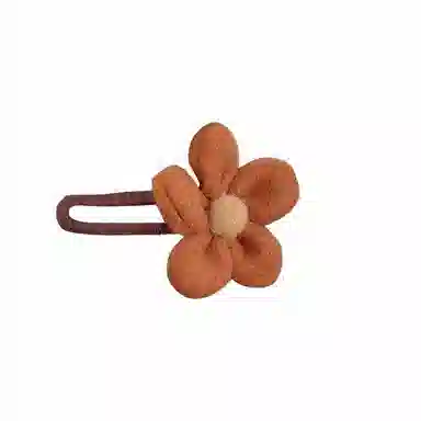 蒙妮 针织毛绒花朵 布料 抓夹发夹 男女同款情侣款